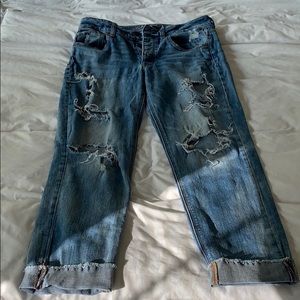 AE Stretch Ripped Tomgirl Jeans